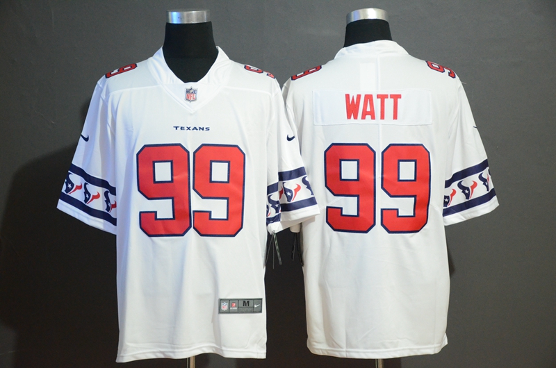 Men's Houston Texans J.J. Watt #99 White Authentic Jersey